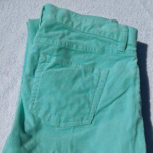 J Crew Matchstick  Aqua Teal Corduroy Stretch Jean